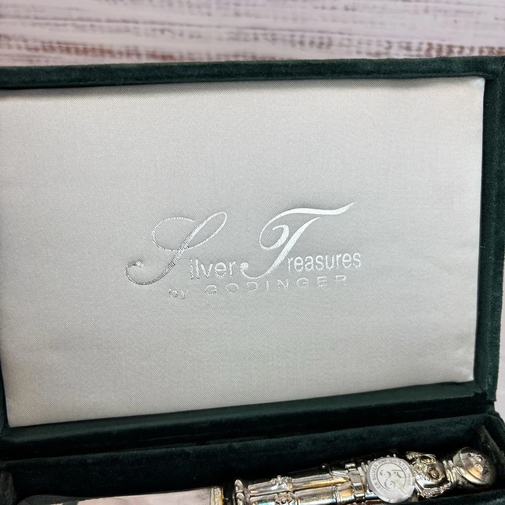 Silver Treasures By Godinger Nutcracker Cheese Spreaders Vintage In Velvet Box